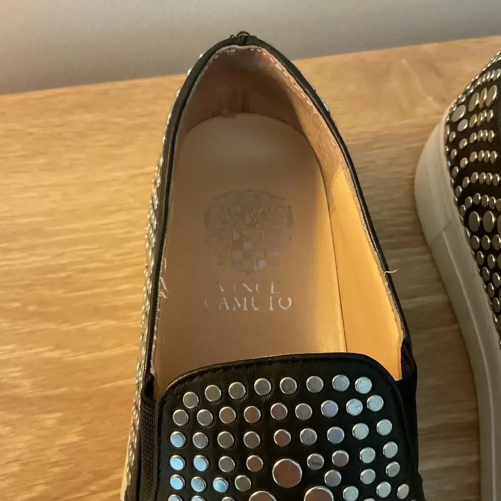 Vince Camuto‎ Kindra Studded Slip On Leather Shoes - Picture 7 of 10